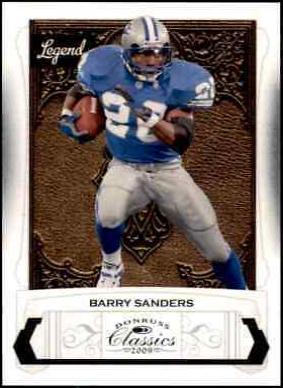 Barry Sanders #103 Football Cards 2009 Panini Donruss Classics