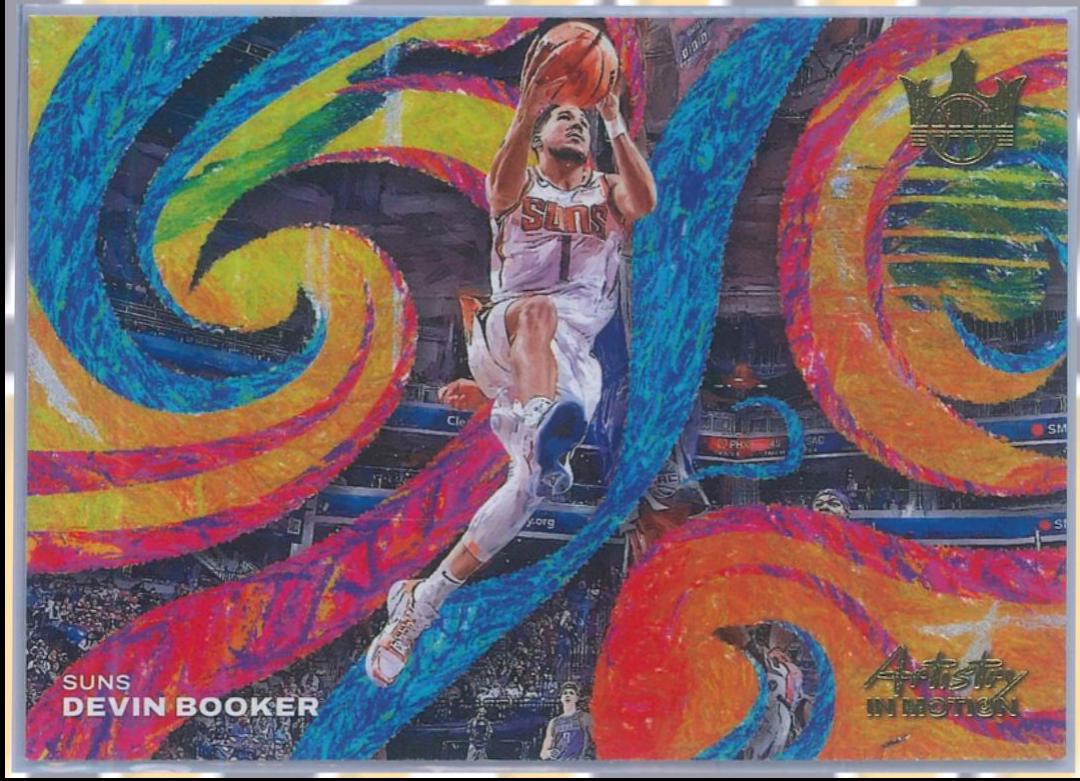 Devin Booker #17 Basketball Cards 2022 Panini Court Kings Artistry in Motion