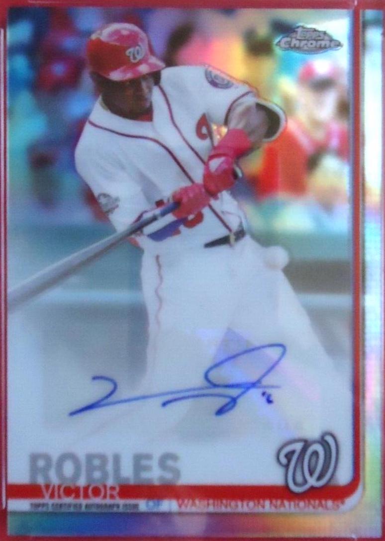 Victor Robles #VR 2019 Topps Chrome Autographs Baseball