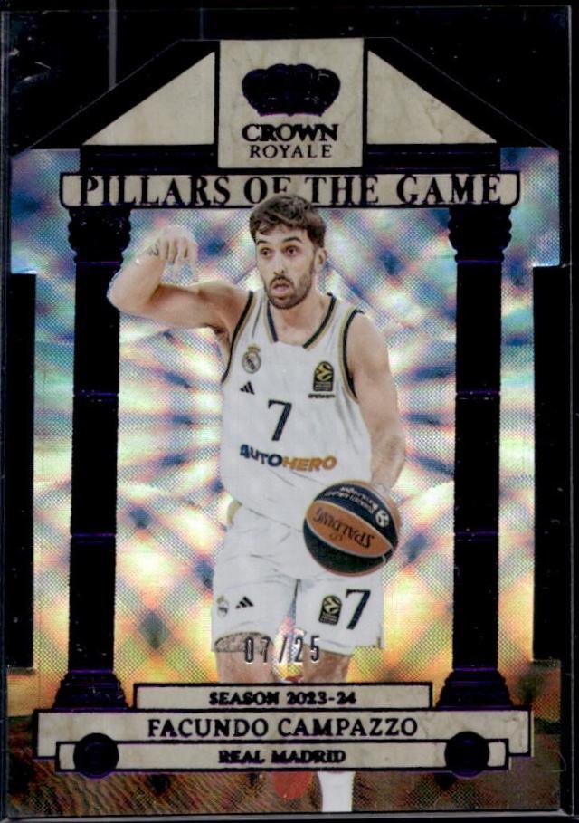 Facundo Campazzo #25 2023 Panini Crown Royale Euroleague Pillars Of The Game Basketball