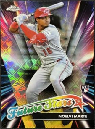 Noelvi Marte #FSLE-3 Baseball Cards 2024 Topps Chrome Logofractor Future Stars