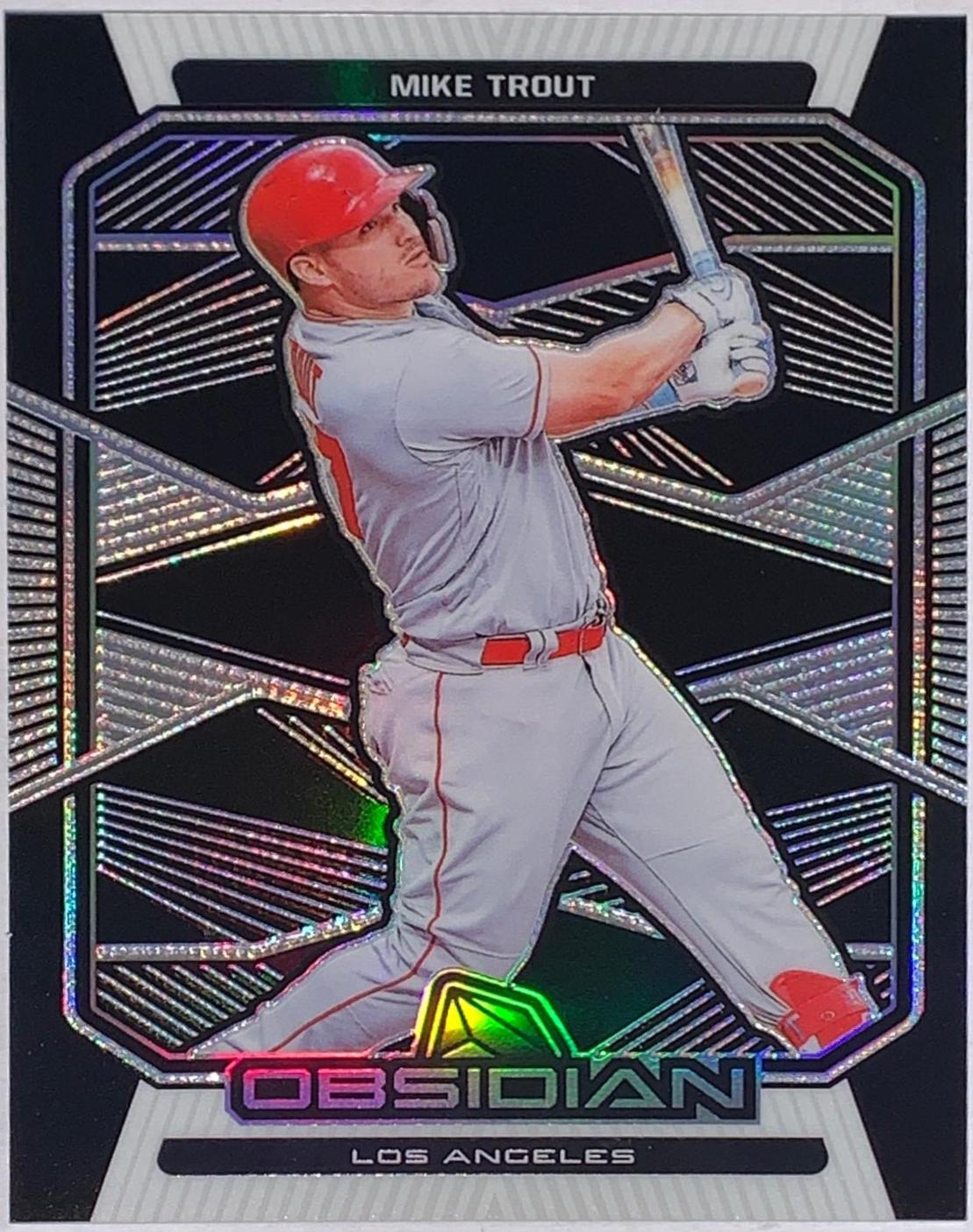 Mike Trout #49 Baseball Cards 2020 Panini Chronicles Obsidian