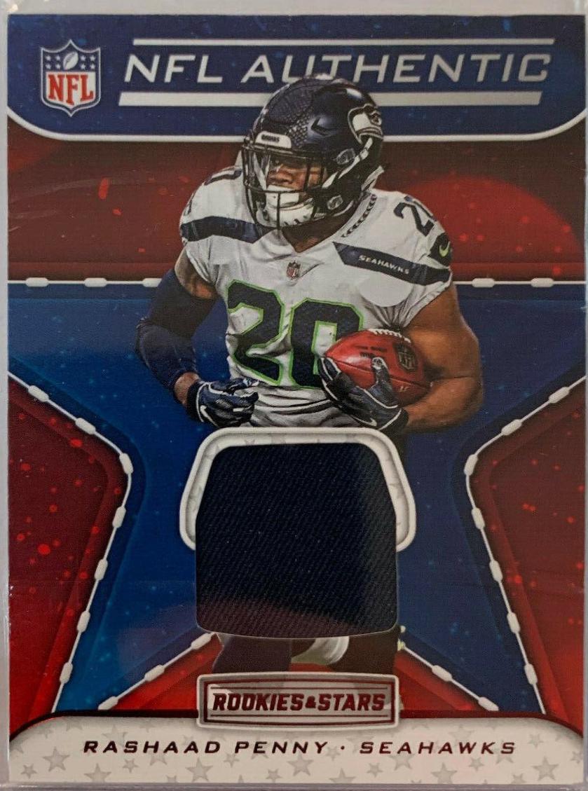 Rashaad Penny #NA-RP Football Cards 2019 Panini Rookies & Stars NFL Authentic Relics
