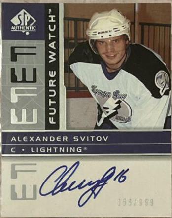 Alexander Svitov #194 2002-03 SP Authentic Hockey