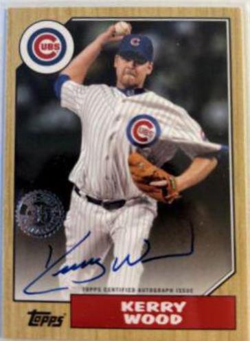 Kerry Wood #87BA-KW Baseball Cards 2022 Topps 1987 Autographs