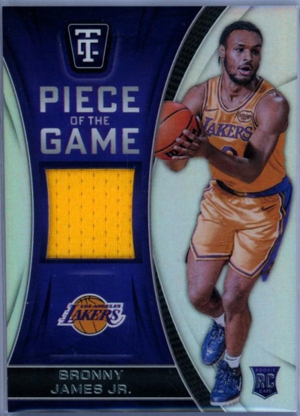 Bronny James Jr. #POG-BJJ Basketball Cards 2024 Panini Totally Certified Piece of the Game