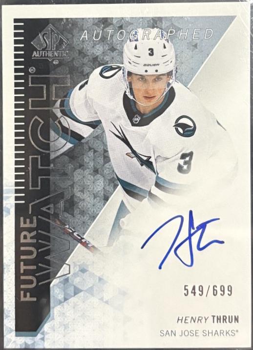 Henry Thrun #RFWA-HT 2023 Sp Authentic Retro Future Watch Autograph Hockey
