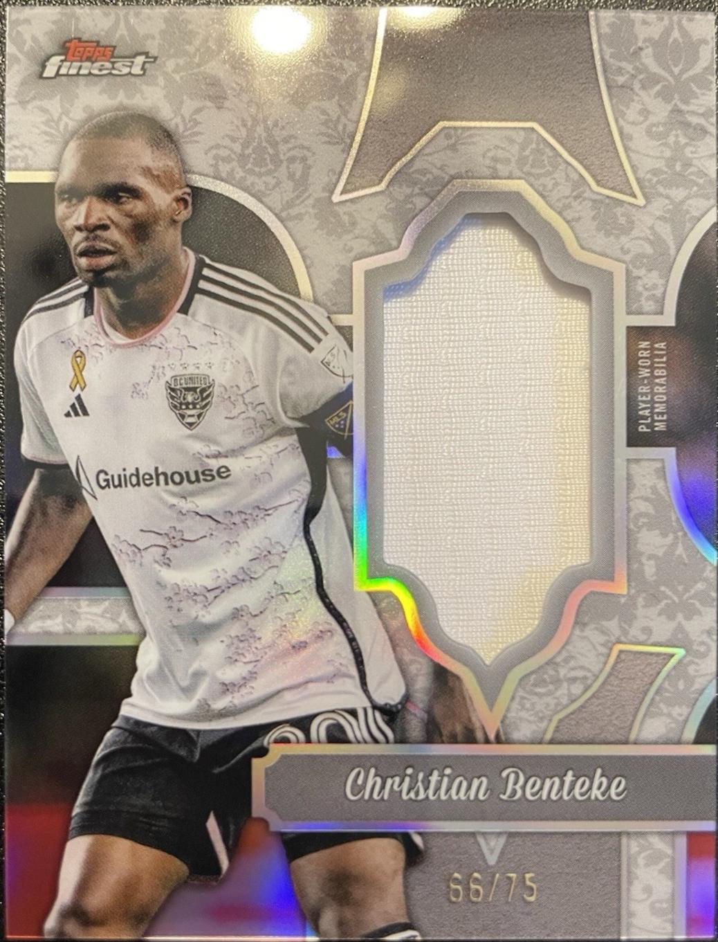 Christian Benteke #FF-CB Soccer Cards 2024 Topps Finest MLS Fabrics