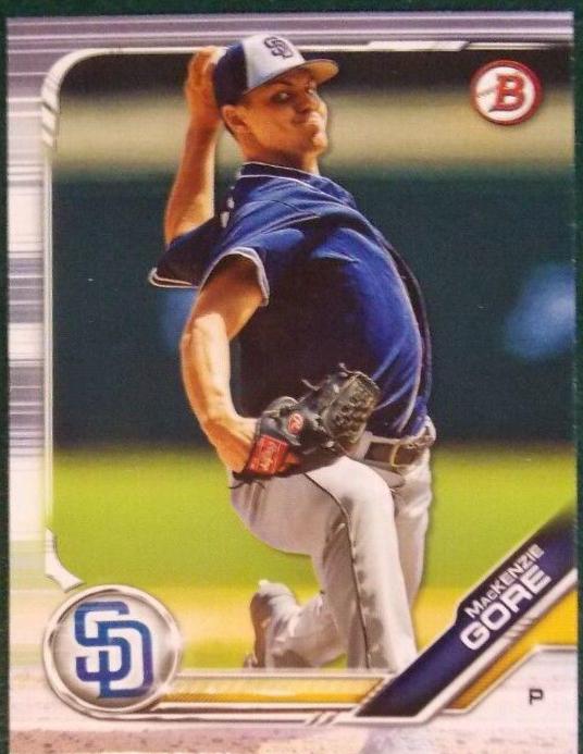 MacKenzie Gore #BD-103 Baseball Cards 2019 Bowman Draft