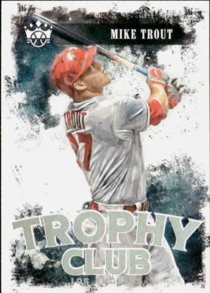 Mike Trout #TC11 Baseball Cards 2018 Panini Diamond Kings Trophy Club