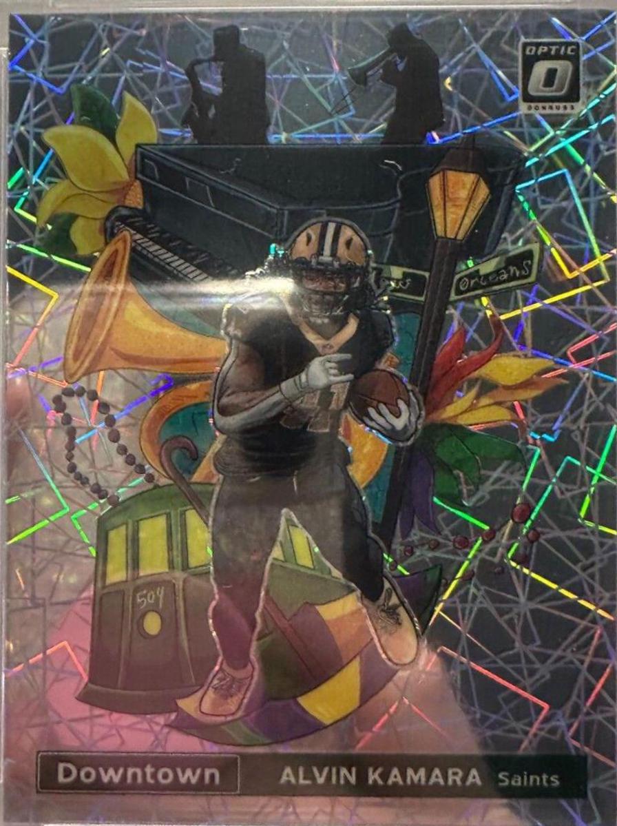 Alvin Kamara #DT-22 Football Cards 2021 Panini Donruss Optic Downtown