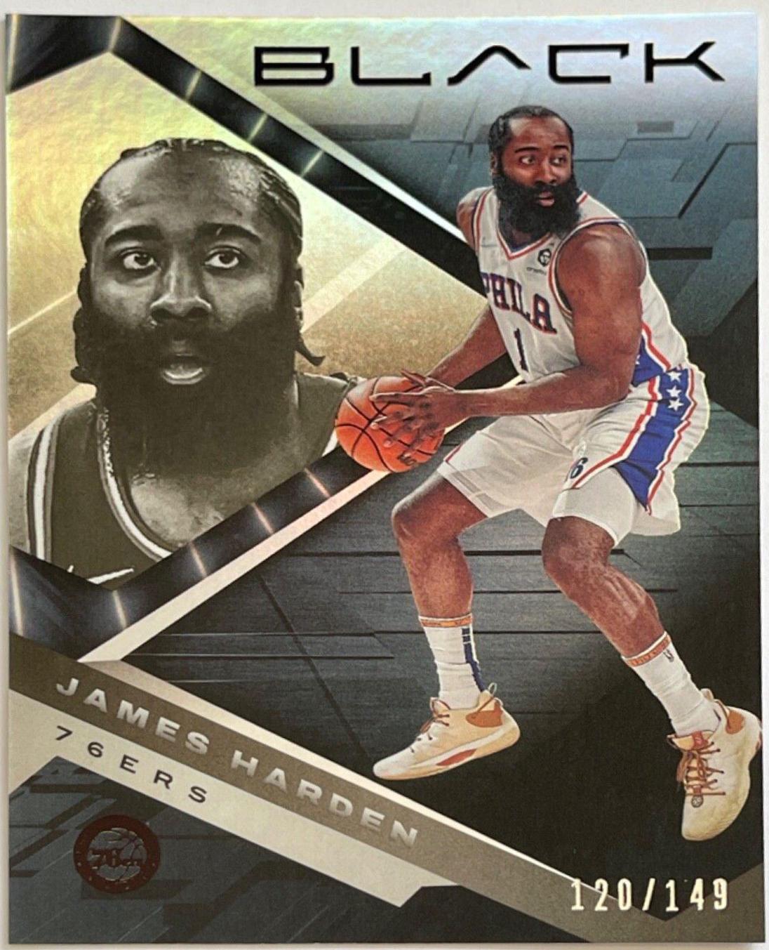 James Harden #7 Basketball Cards 2021 Panini Black