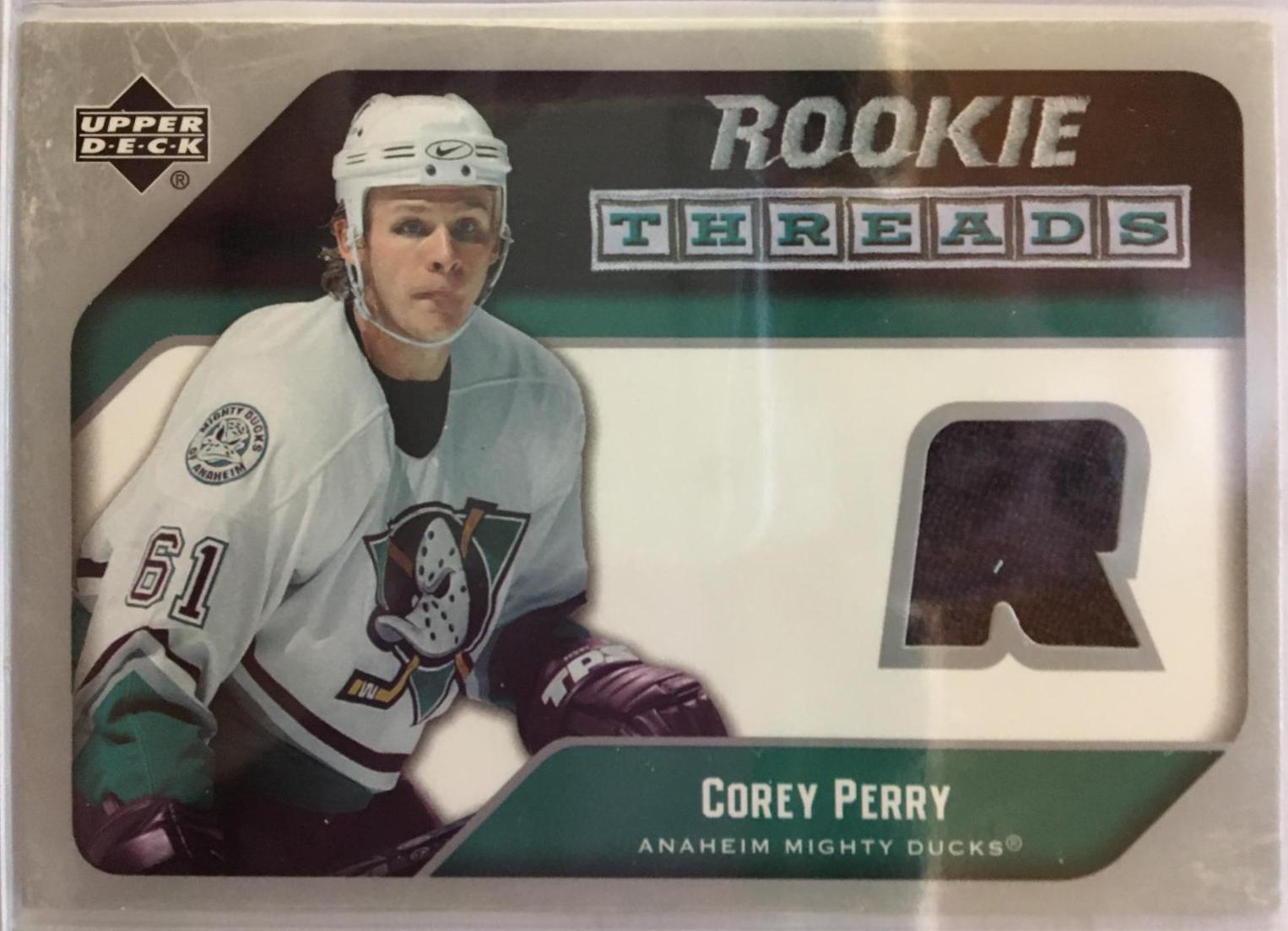 Corey Perry #RT-CP Hockey Cards 2005 Upper Deck Rookie Threads