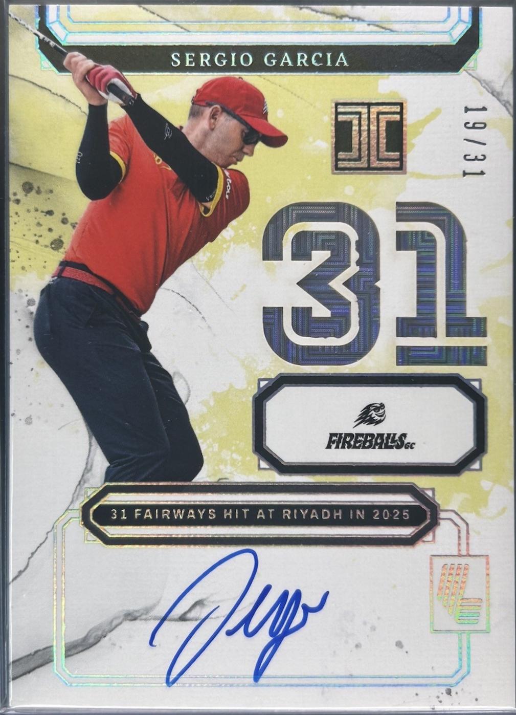 Sergio Garcia #7 2025 Panini Impeccable LIV Fairways Signature Golf