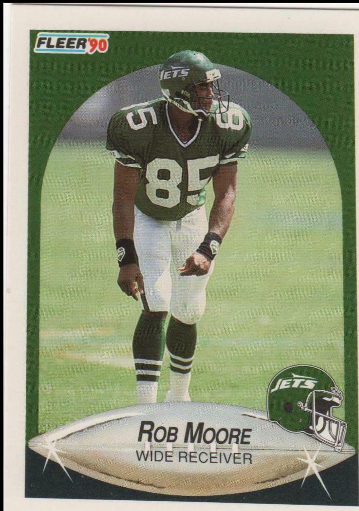 Rob Moore #U-77 Football Cards 1990 Fleer Update