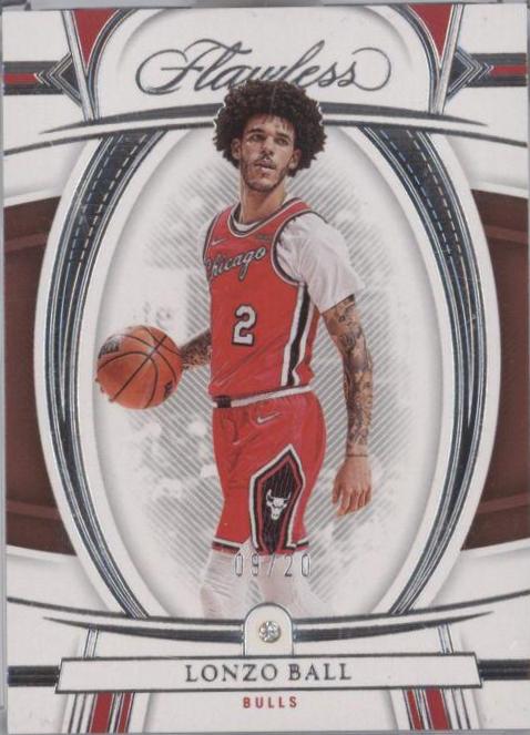 Lonzo Ball #74 Basketball Cards 2021 Panini Flawless