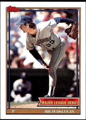 Rich DeLucia #38 Baseball Cards 1991 Topps '90 M.L. Debut