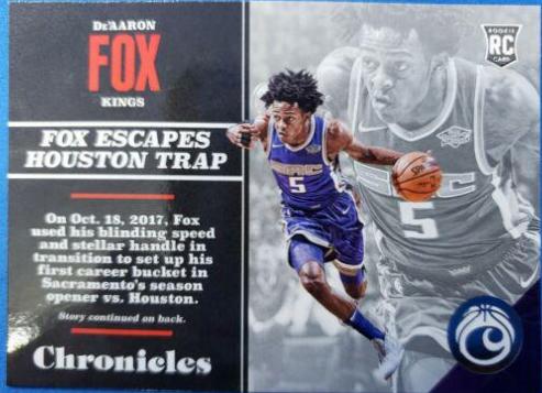 De'Aaron Fox #107 2017-18 Panini Chronicles Basketball