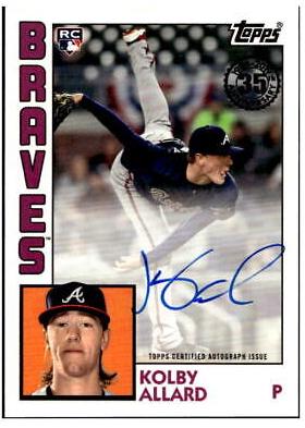 Kolby Allard #KA 2019 Topps 1984 Baseball Autographs