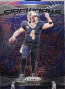 Derek Carr #11 Football Cards 2024 Panini Prizm Fireworks