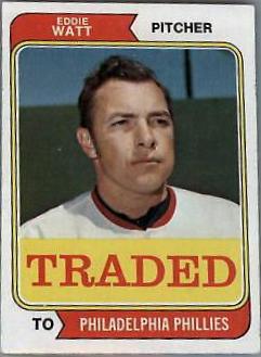 Eddie Watt #534T Baseball Cards 1974 Topps Traded