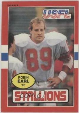 Robin Earl #23 Football Cards 1985 Topps USFL