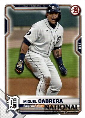 Miguel Cabrera #37 Baseball Cards 2021 Topps Nscc Bowman National Convention