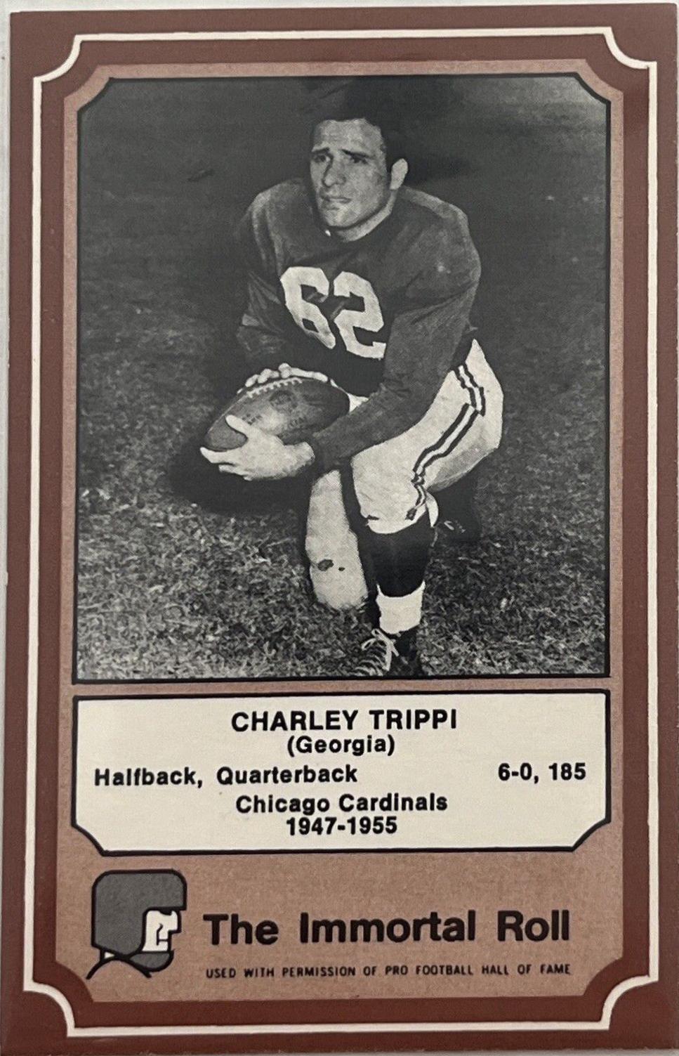 Charley Trippi #43 Football Cards 1975 Fleer Hall of Fame
