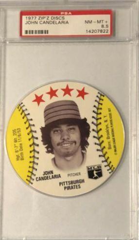 John Candelaria Baseball Cards 1977 Zip'Z Discs