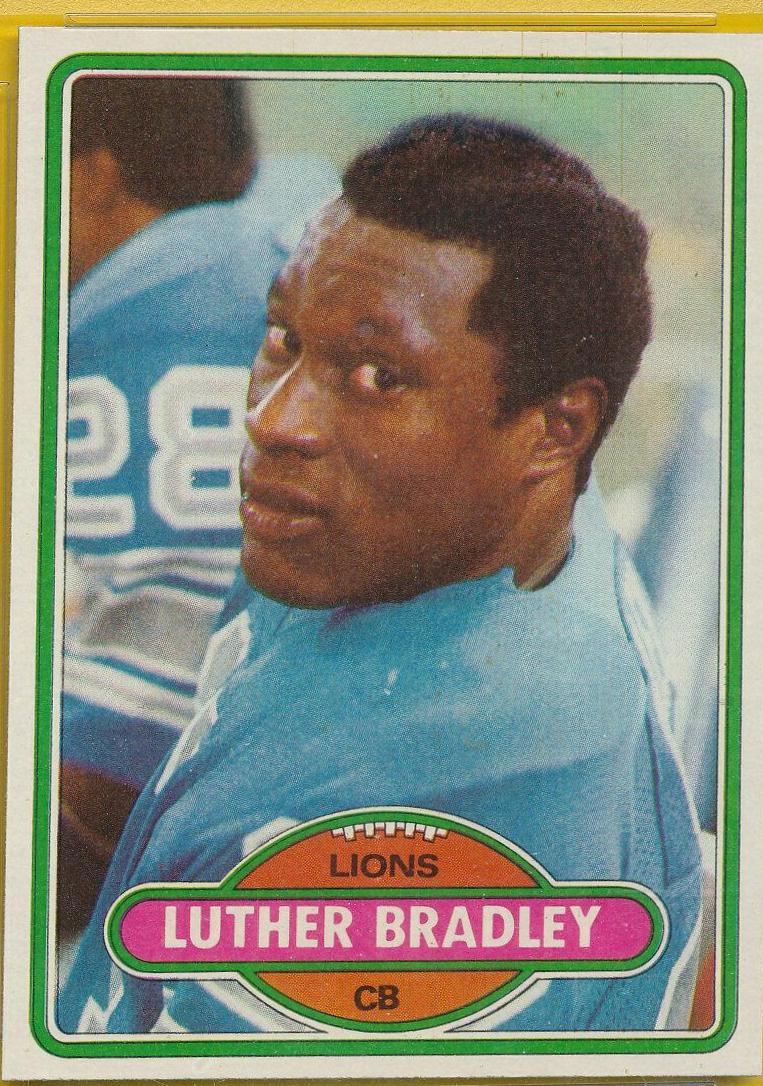 Luther Bradley #103 Football Cards 1980 Topps