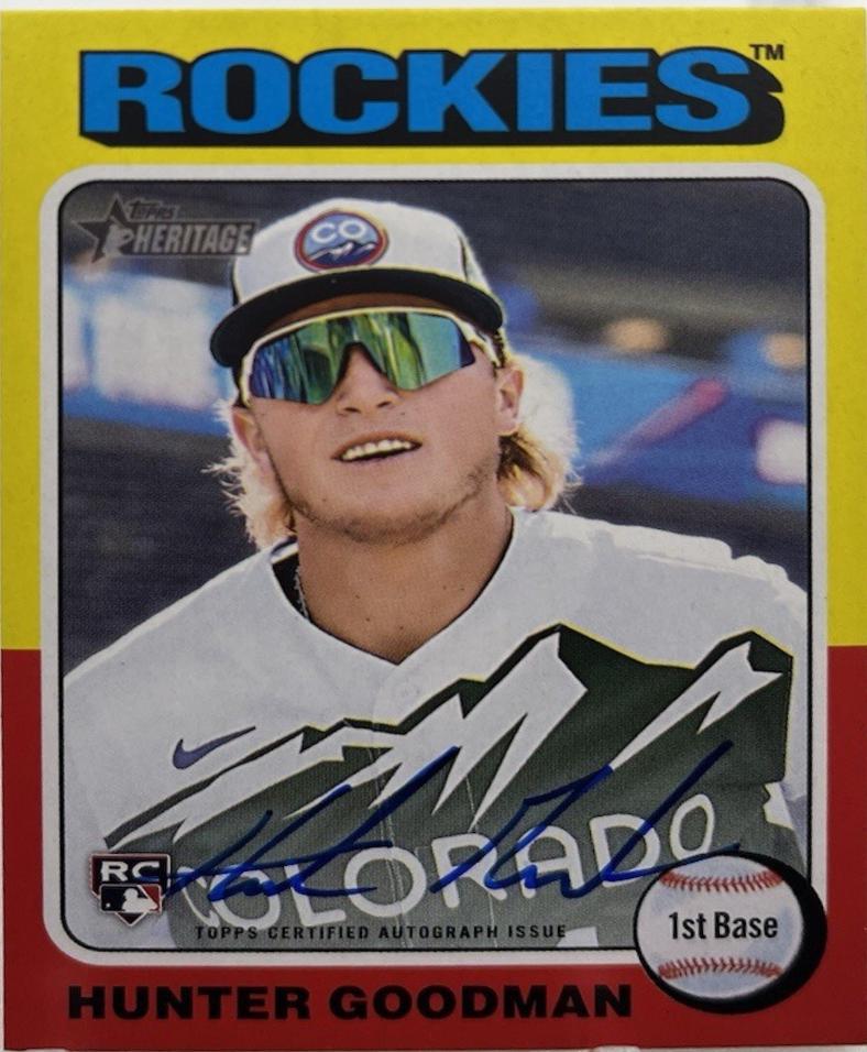 Hunter Goodman #ROA-HG Baseball Cards 2024 Topps Heritage Real One Autograph