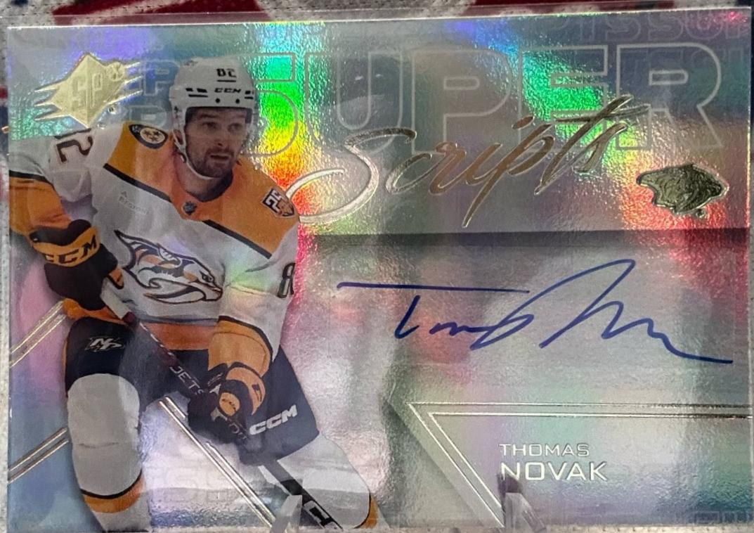 Thomas Novak #SS-TN Hockey Cards 2024 SPx SuperScripts