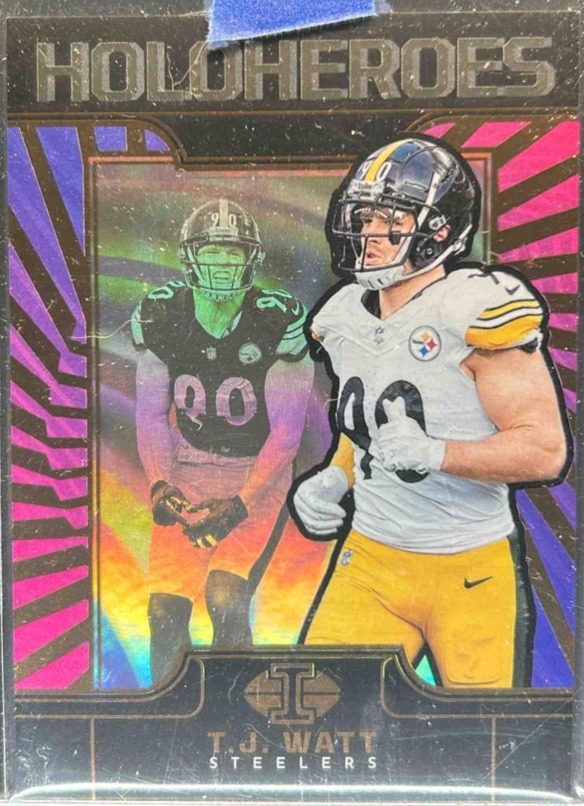 T.J. Watt #6 Football Cards 2024 Panini Illusions HoloHeroes