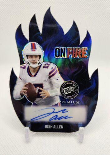 Josh Allen #OF-JA1 Football Cards 2024 Press Pass Premium On Fire Autograph