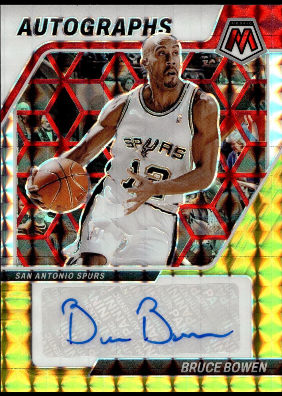 Bruce Bowen #AM-BNW Basketball Cards 2023 Panini Mosaic Autographs