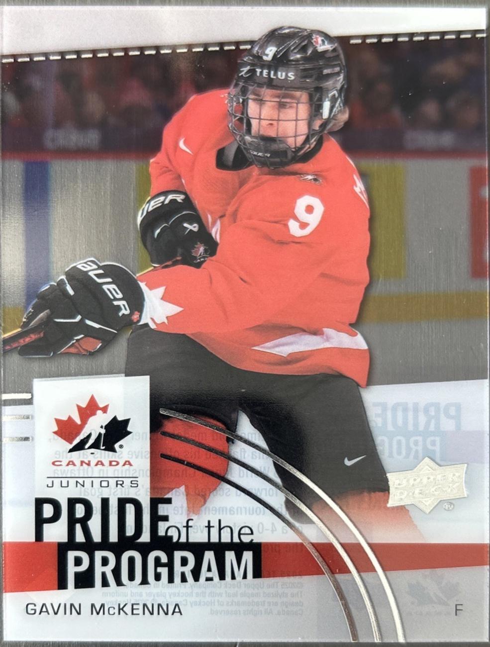 Gavin McKenna #85 2025 Upper Deck Team Canada Juniors Hockey
