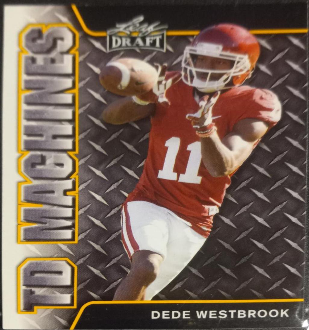 Dede Westbrook, Gold Football Cards 2017 Leaf Draft TD Machines