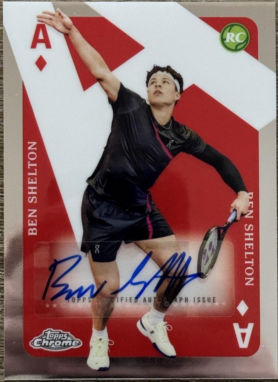 Ben Shelton #CAA-BS Tennis Cards 2024 Topps Chrome Aces Autograph