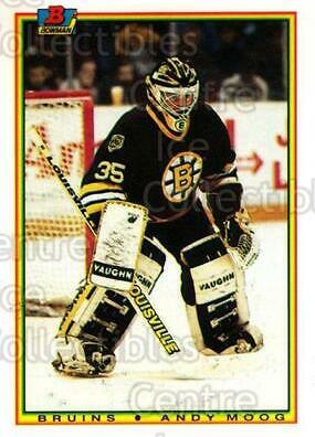 Andy Moog #35 Hockey Cards 1990 Bowman Tiffany