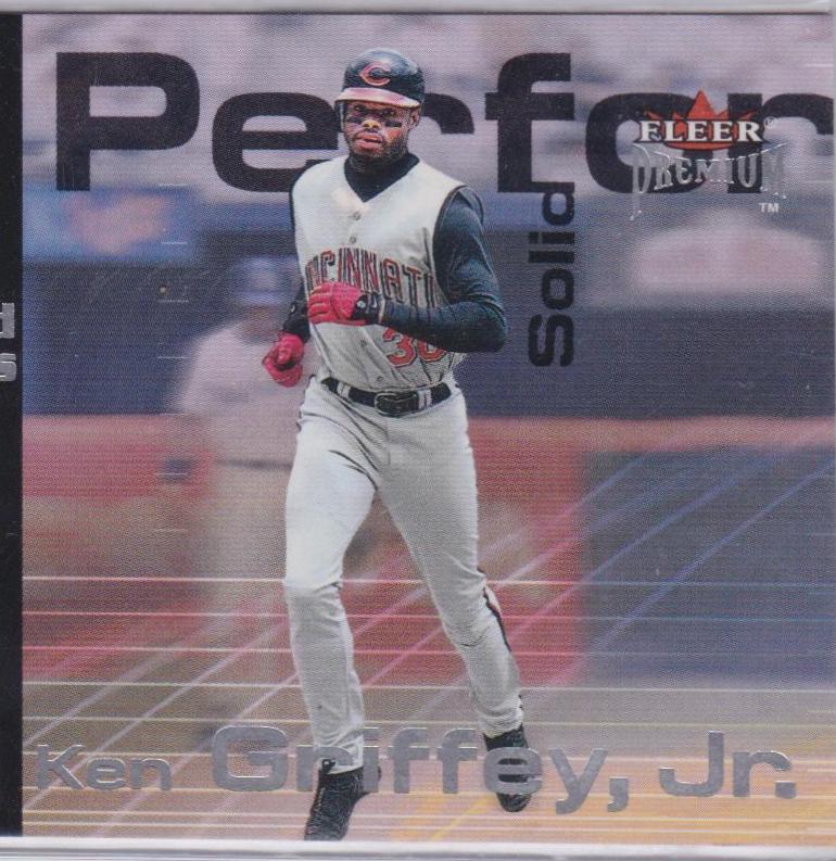 Ken Griffey Jr #14 Baseball Cards 2001 Fleer Premium Solid Performers