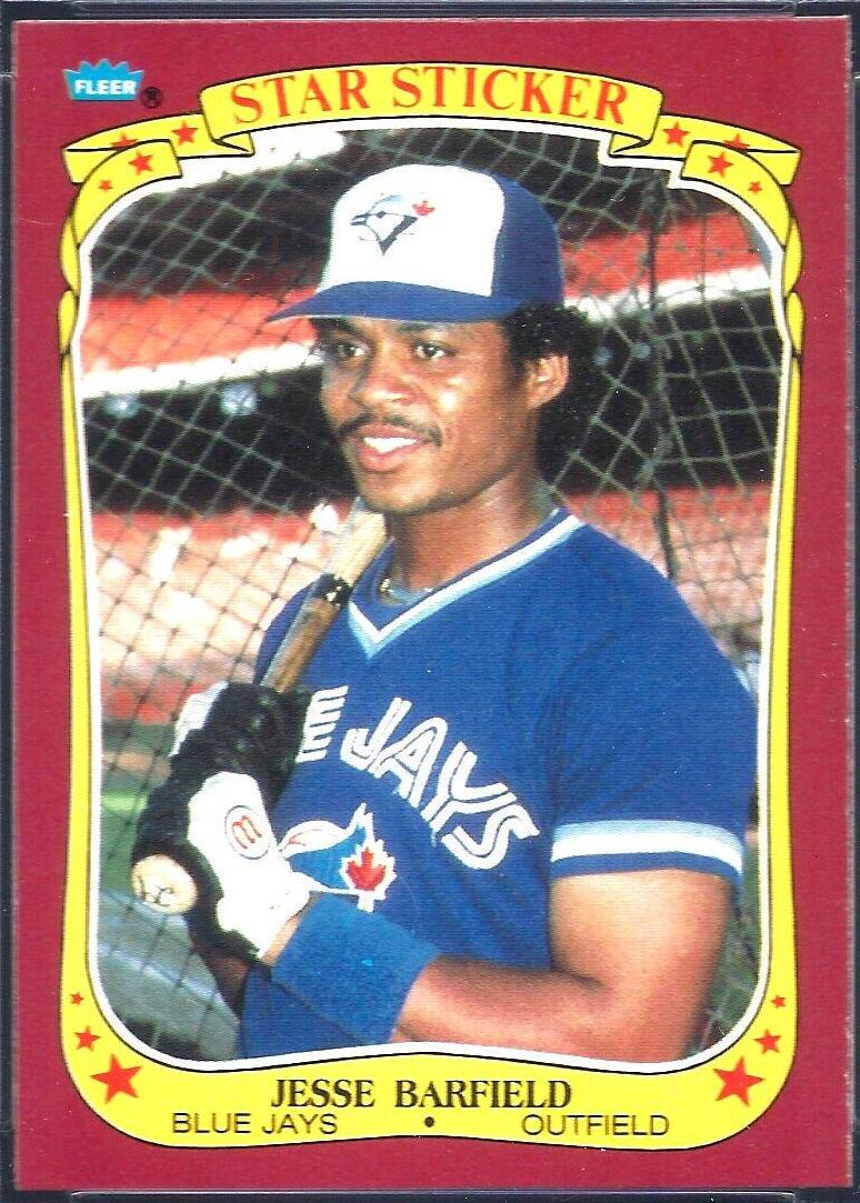 Jesse Barfield #2 Baseball Cards 1986 Fleer Star Stickers
