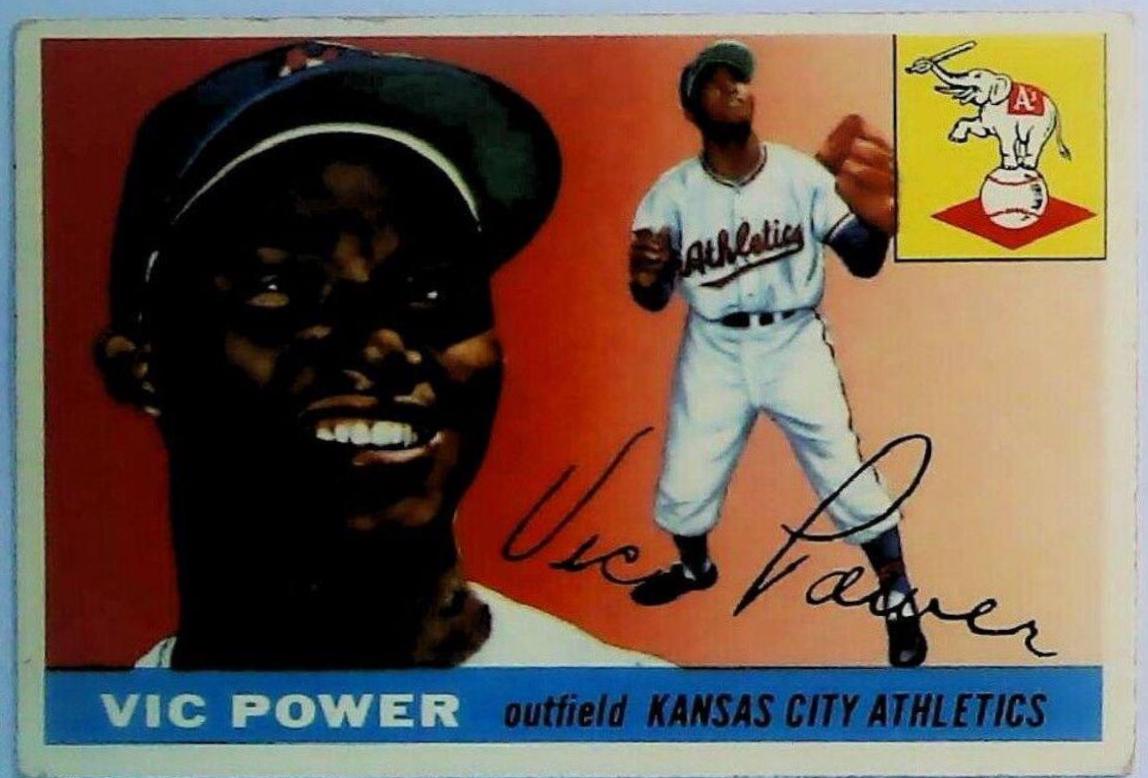 Vic Power #30 Baseball Cards 1955 Topps