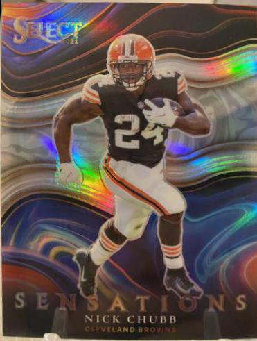 Nick Chubb #SEN-13 Football Cards 2021 Panini Select Sensations