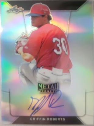 Griffin Roberts #BA-GR2 2018 Leaf Metal Draft Autograph Baseball