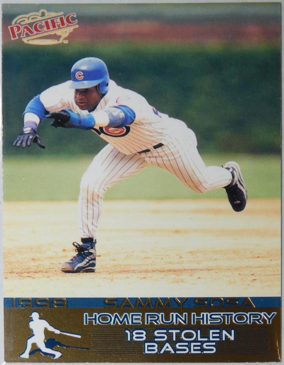 Sammy Sosa #46 Baseball Cards 1998 Pacific Home Run History