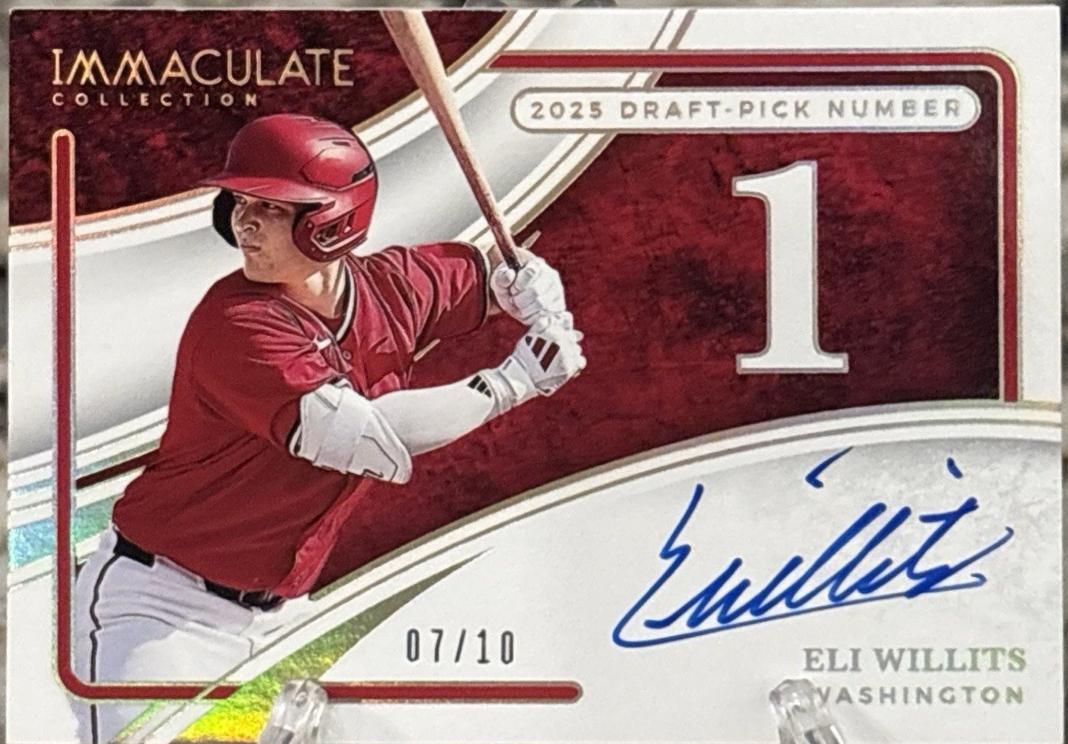 Eli Willits #14 2026 Panini Immaculate Draft Selection Signatures Baseball