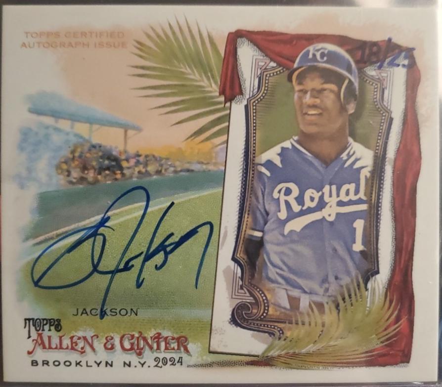 Bo Jackson #N43A-BJ Baseball Cards 2024 Topps Allen & Ginter N43 Boxloader Autograph