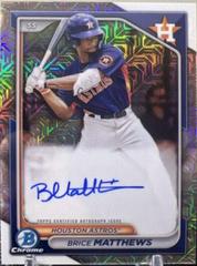 Brice Matthews [Mojo Refractor] #BMA-BM Baseball Cards 2024 Bowman Chrome Mega Box Prospect Autograph Prices