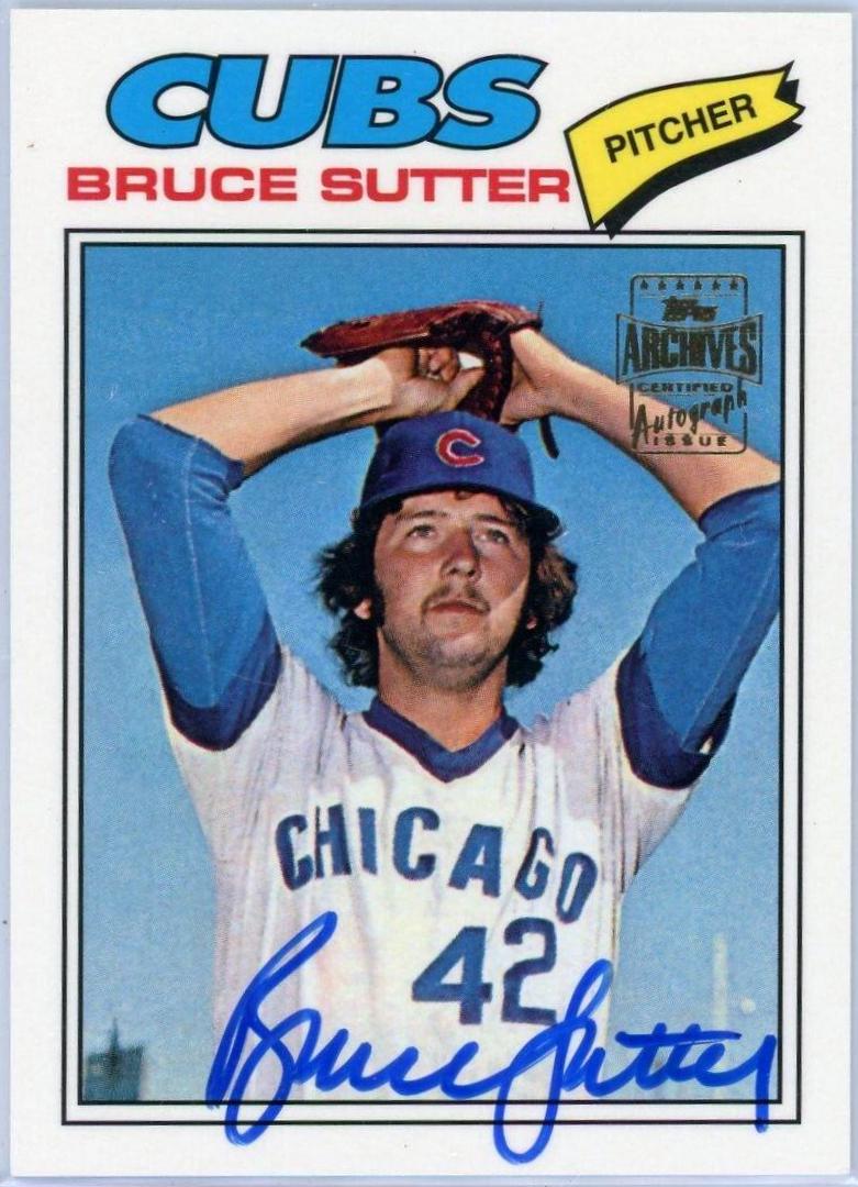 Bruce Sutter #157 Baseball Cards 2001 Topps Archives Autographs