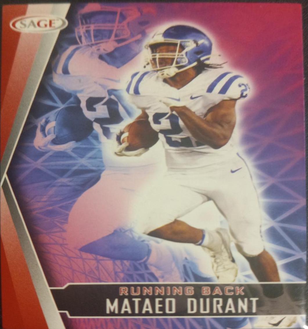 Matteo Durant #124 Football Cards 2022 Sage Hit